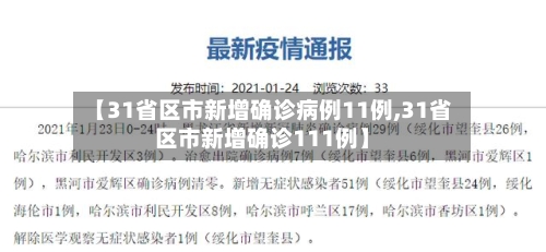 【31省区市新增确诊病例11例,31省区市新增确诊111例】