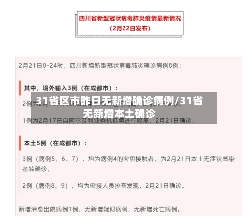 31省区市昨日无新增确诊病例/31省无新增本土确诊-第2张图片