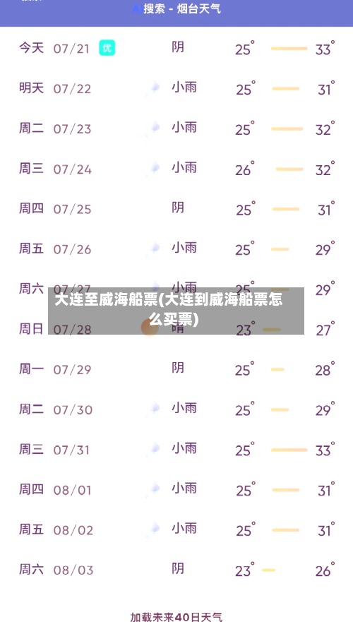 大连至威海船票(大连到威海船票怎么买票)-第2张图片