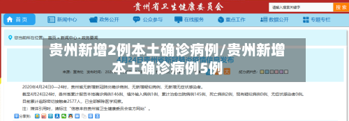 贵州新增2例本土确诊病例/贵州新增本土确诊病例5例-第3张图片