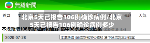 北京5天已报告106例确诊病例/北京5天已报告106例确诊病例多少-第2张图片