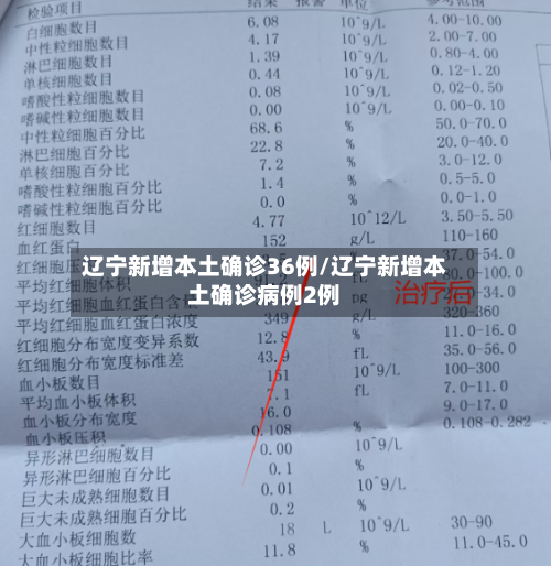 辽宁新增本土确诊36例/辽宁新增本土确诊病例2例