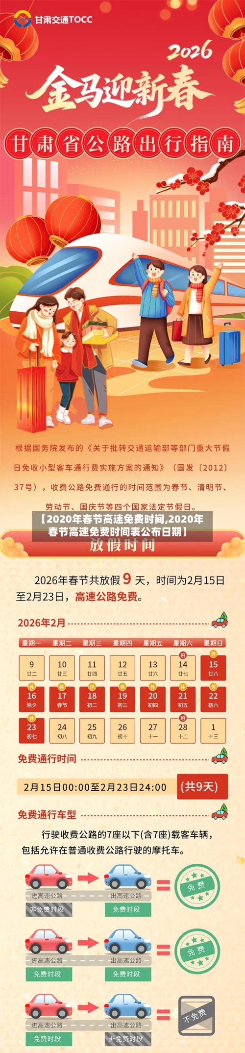【2020年春节高速免费时间,2020年春节高速免费时间表公布日期】-第3张图片