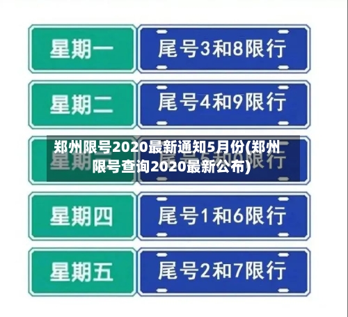 郑州限号2020最新通知5月份(郑州限号查询2020最新公布)