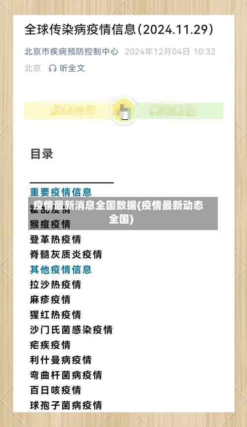 疫情最新消息全国数据(疫情最新动态全国)