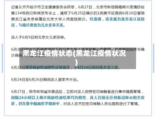 黑龙江疫情状态(黑龙江疫情状况)-第2张图片