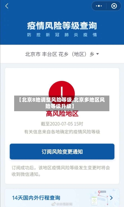 【北京8地调整风险等级,北京多地区风险等级升级】-第2张图片