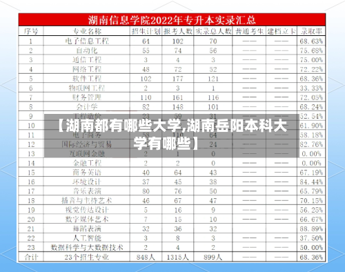【湖南都有哪些大学,湖南岳阳本科大学有哪些】-第2张图片