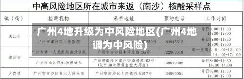 广州4地升级为中风险地区(广州4地调为中风险)