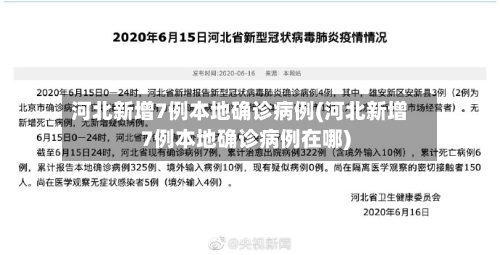 河北新增7例本地确诊病例(河北新增7例本地确诊病例在哪)-第2张图片