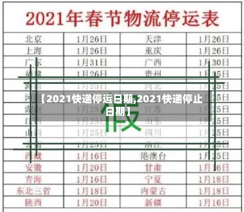 【2021快递停运日期,2021快递停止日期】