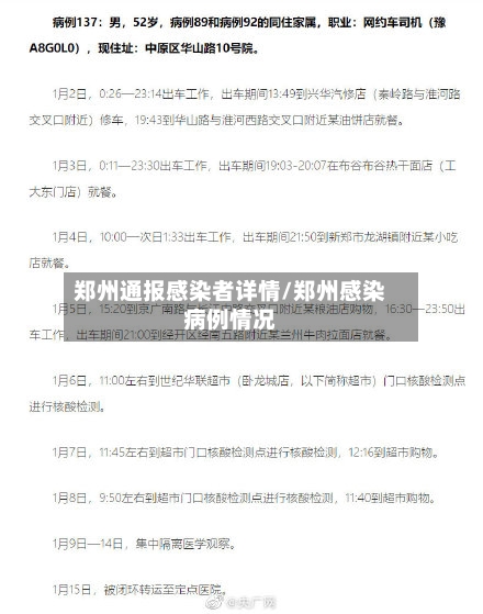 郑州通报感染者详情/郑州感染病例情况-第3张图片