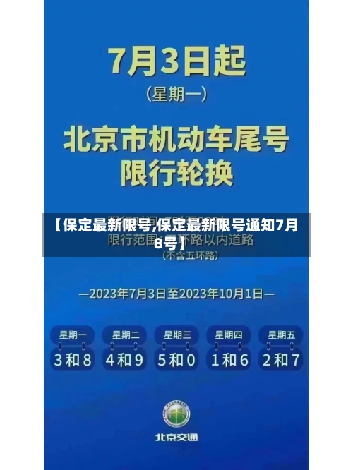 【保定最新限号,保定最新限号通知7月8号】-第2张图片