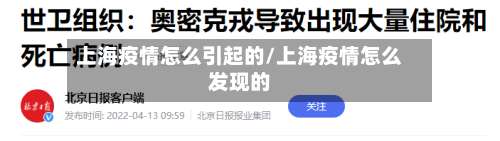上海疫情怎么引起的/上海疫情怎么发现的-第3张图片