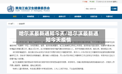 哈尔滨最新通知今天/哈尔滨最新通知今天疫情-第3张图片