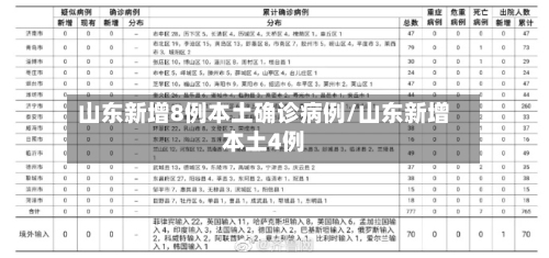 山东新增8例本土确诊病例/山东新增本土4例-第2张图片