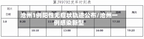 沧州1例阳性无症状轨迹公布/沧州一例感染新型-第2张图片