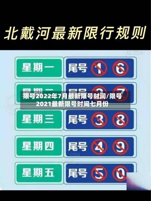 限号2022年7月最新限号时间/限号2021最新限号时间七月份