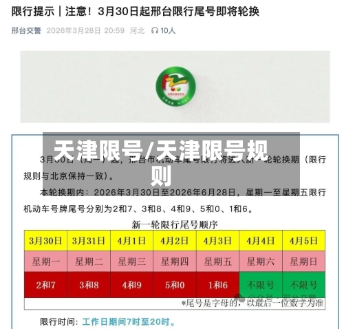 天津限号/天津限号规则-第3张图片