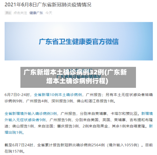 广东新增本土确诊病例32例(广东新增本土确诊病例行程)-第2张图片