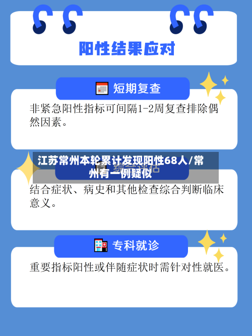 江苏常州本轮累计发现阳性68人/常州有一例疑似-第2张图片