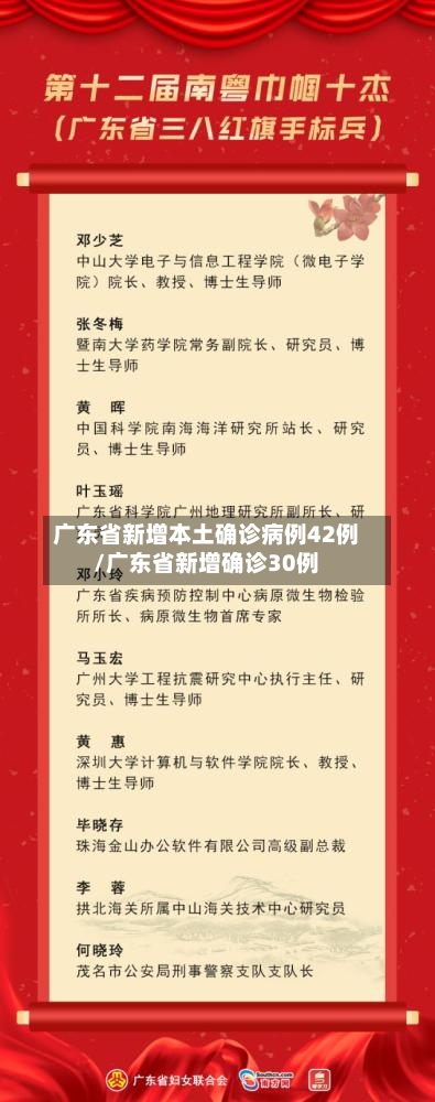 广东省新增本土确诊病例42例/广东省新增确诊30例