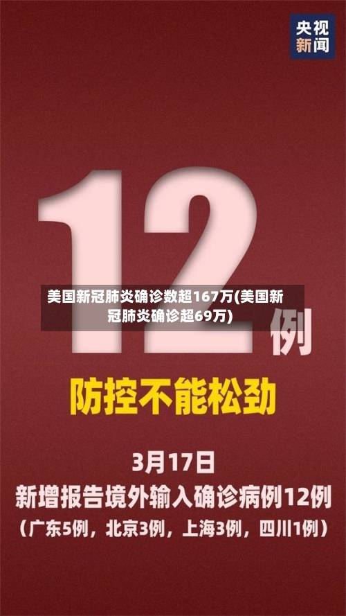 美国新冠肺炎确诊数超167万(美国新冠肺炎确诊超69万)