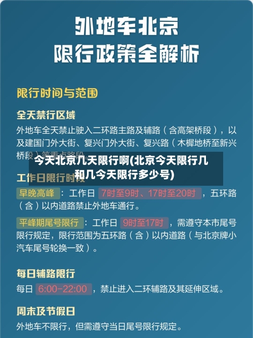 今天北京几天限行啊(北京今天限行几和几今天限行多少号)-第2张图片