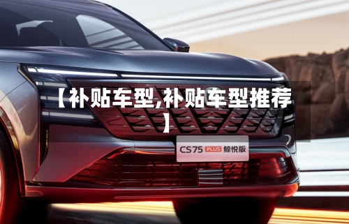 【补贴车型,补贴车型推荐】-第2张图片