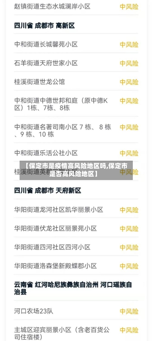【保定市是疫情高风险地区吗,保定市是否高风险地区】-第2张图片