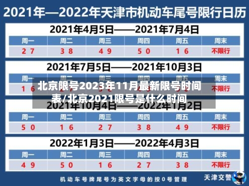 北京限号2023年11月最新限号时间表/北京2021限号是什么时间-第2张图片