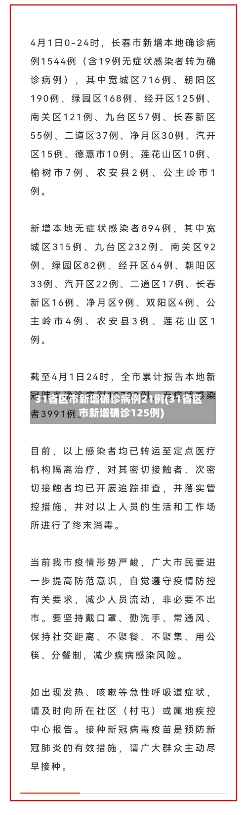 31省区市新增确诊病例21例(31省区市新增确诊125例)-第2张图片