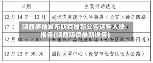 陕西多地发布防疫最新公告这些人快报告(陕西防疫最新通告)-第2张图片